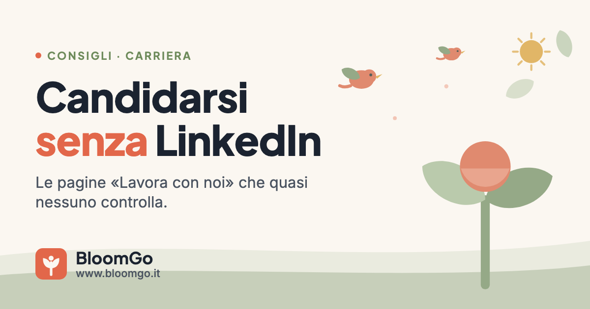 Copertina: Candidarsi senza LinkedIn, le pagine «Lavora con noi».